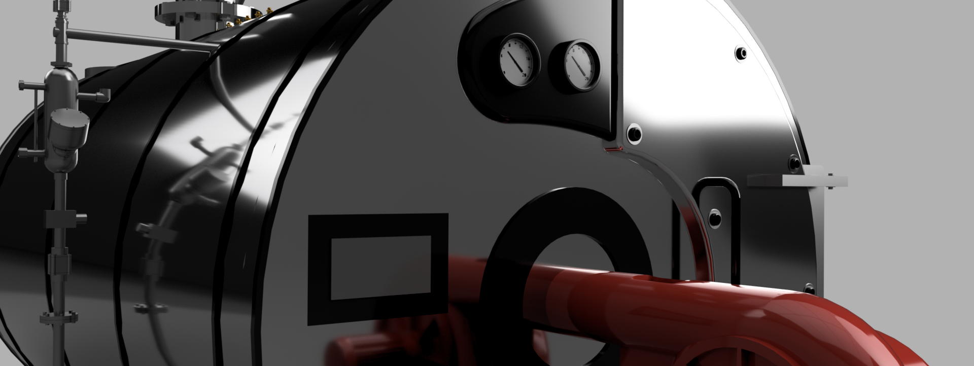 AESA industrial boiler render